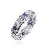 Simple Style Zirconia Inlay Knot Pattern Ring for Women