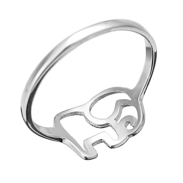 Cute 925 Sterling Silver Elephant Finger Ring Women Jewelry