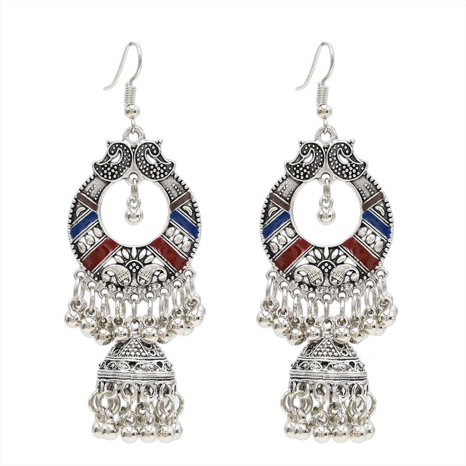 Bohemian Tassel Earring Hallow Bell Drop Earrings Retro