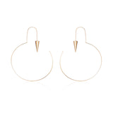 Punk 18K Gold Plated Cone Charm Piercing Hoop Earrings Jewelry for Women Best Gift