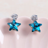 Simple Star Ear Stud Earring Dazzling Cubic Zirconia Star