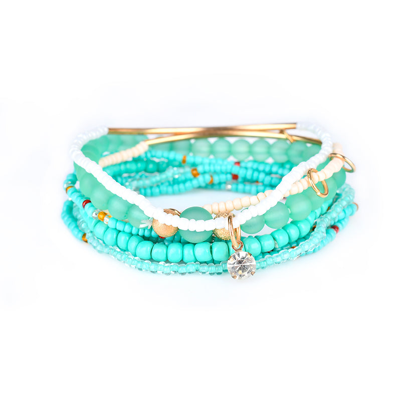 Bohemian Bracelet Rhinestone Beads Multilayer Bracelets for Women