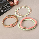 Bohemian Women's Colorful Multilayer Adjustable Beads Bracelets Best Gift for Girl 