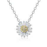 Delicate Daisy S925 Sterling Silver Short Necklaces for Women