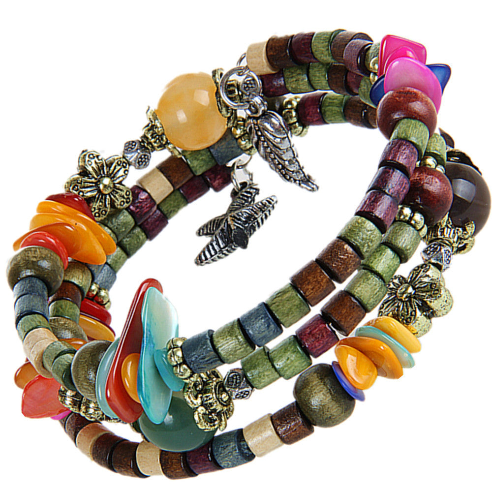 Multilayer Tibetan Buddhist Colorful Beaded Unisex Bracelet