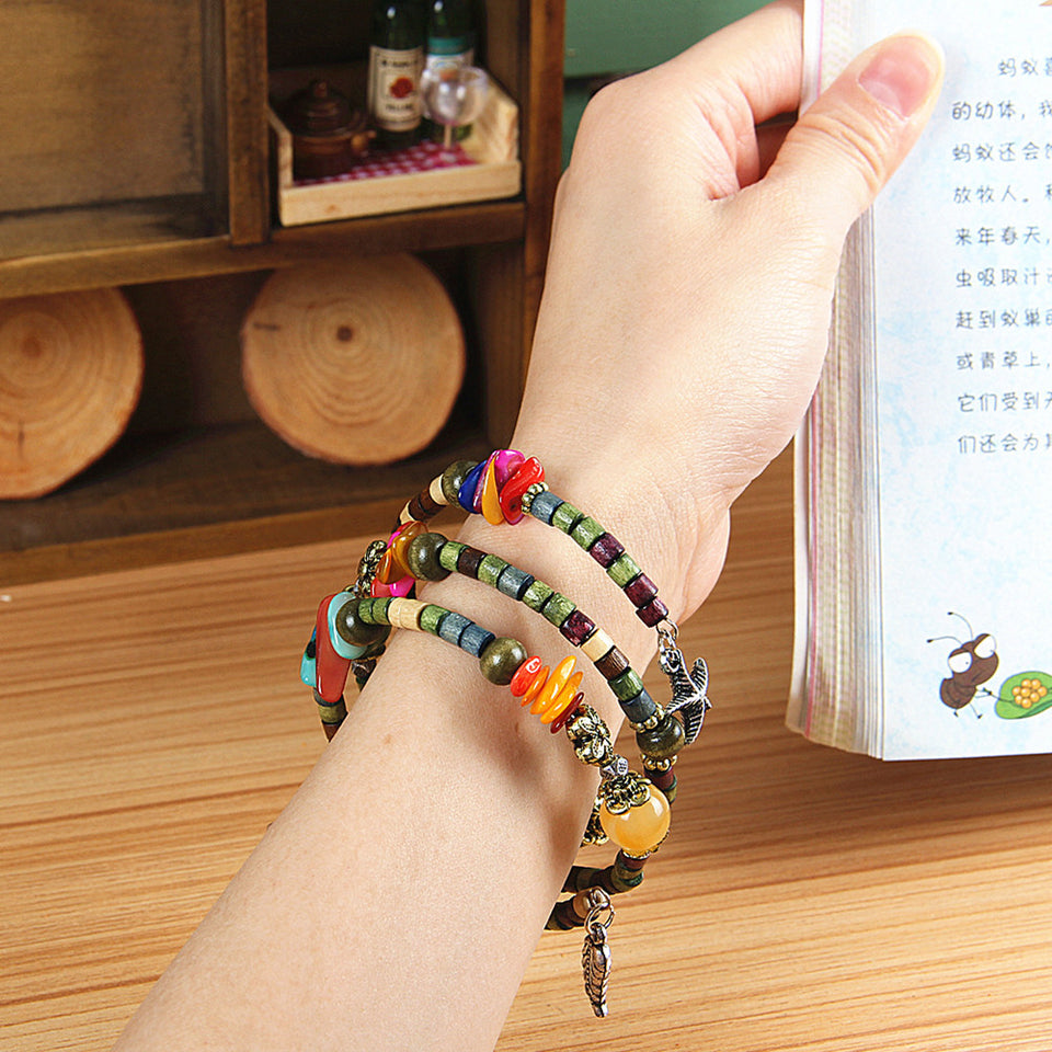 Multilayer Tibetan Buddhist Colorful Beaded Unisex Bracelet