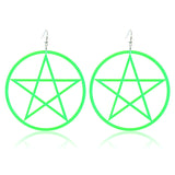 Acrylic Stars Exaggerated Ear Drop Women Earrings