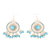 Bohemian Colorful Women's Bead Tassel Drop Earrings