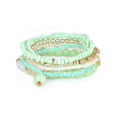 Bohemian Women Bracelet Crystal Beads Multilayer Bracelets Gift for Women