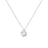 Fashion Silver Gold Sun Flower Pendant Necklace for Women