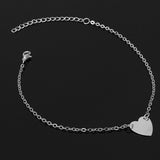 Sweet Love Heart Alloy Foot Ankle Chain For Women Adjustable