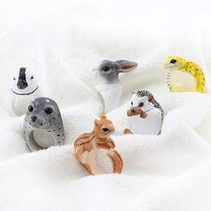 Cute Creative Animal Dorable Gecko Resin Fingerings Unisex Accessories 