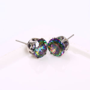 White Gold Plated Dazzling Cubic Zirconia Piercing Earring