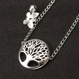 Trendy Silver Plated Chain Tree of Life Insect Pendant Anklet for Women