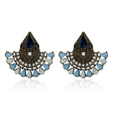 1Pair Bohemian Crystal Rhinestones Water Drop Retro Earrings