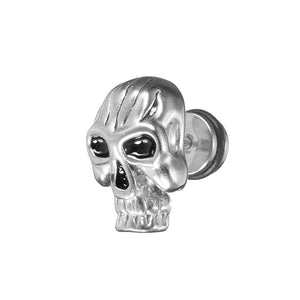 1pc Skull Titanium Steel Punk Women Men Male Earring Trendy Accessories