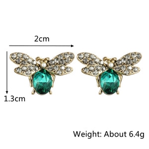 Luxury Oktant Rhinestone Crystal Ear Stud 18K Gold Plated