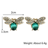 Luxury Oktant Rhinestone Crystal Ear Stud 18K Gold Plated