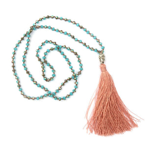 Religionary Buddha's Head Tassel Long Necklace Jewelry