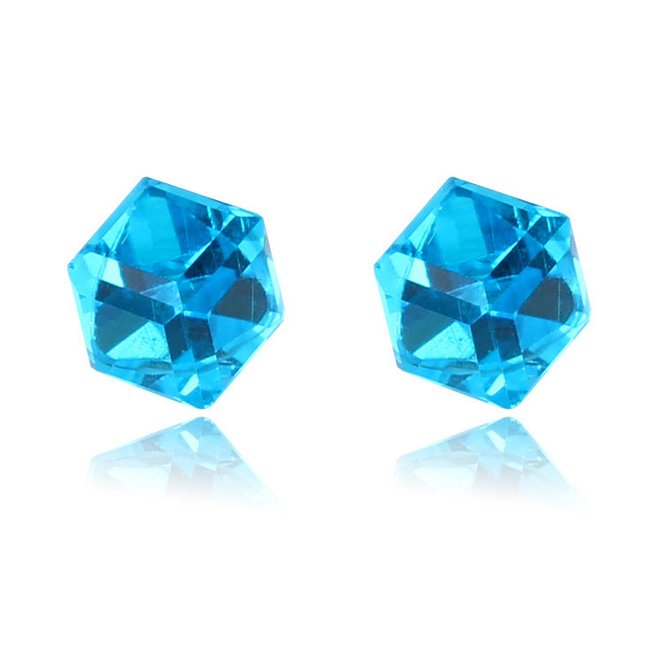 Creative Unisex Cubic Crystal Magnetic Clip Earrings