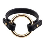 Simple Gold Circle Leather Rope Buckle Bracelets