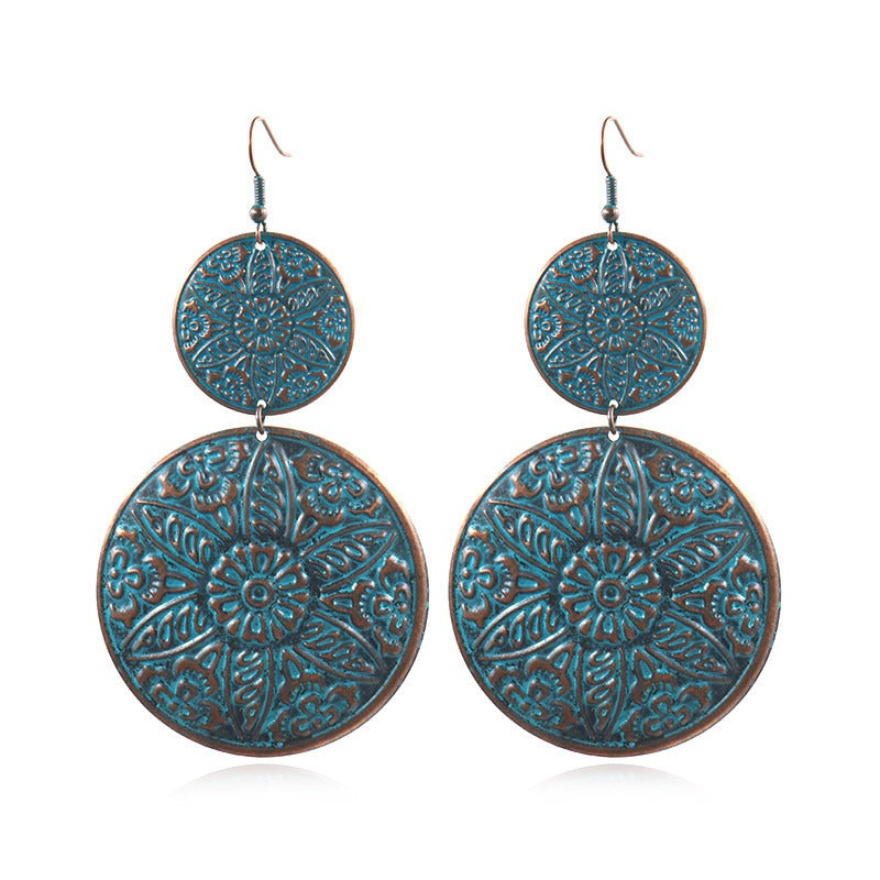 Double Round Drop Earring