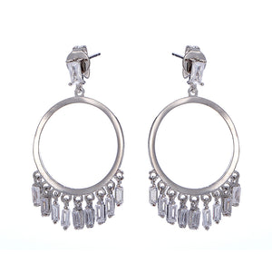 Trendy Platinum Tassel Long Earring Drop Gift for Girl Women