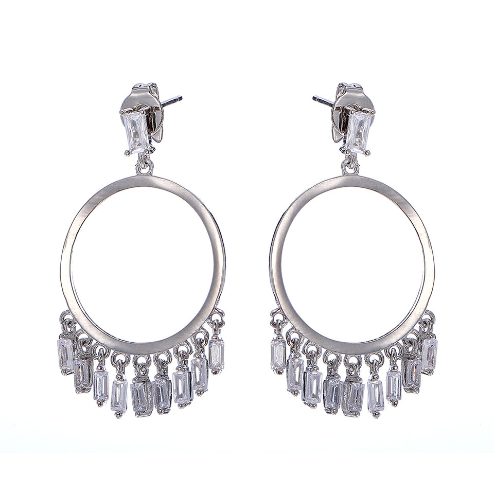 Trendy Platinum Tassel Long Earring Drop Gift for Girl Women