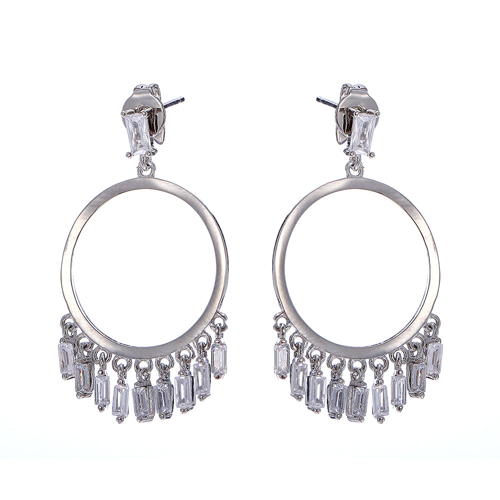 Trendy Platinum Tassel Long Earring Drop Gift for Girl Women