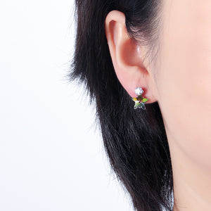 Simple Star Ear Stud Earring Dazzling Cubic Zirconia Star