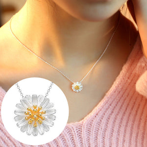 Delicate Daisy S925 Sterling Silver Short Necklaces for Women