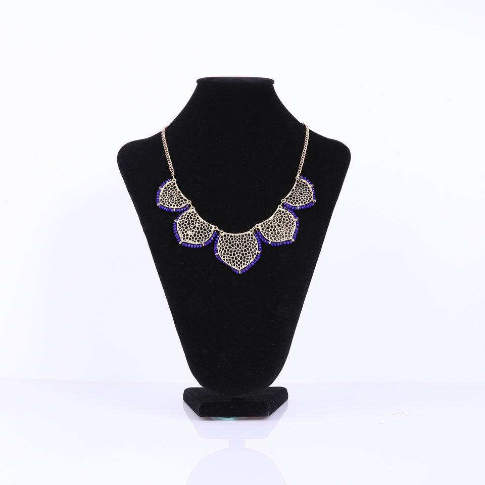 Gold Statement Collar Chain Leaves Choker Colar Pendant Necklace For Women