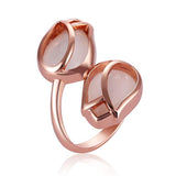 Sweet Rose Crystal Finger Ring Women Gift