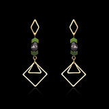 Luxury 18K Gold Plated Geometric Drop Earrings Elegant Ear Stud Best Gift for Women