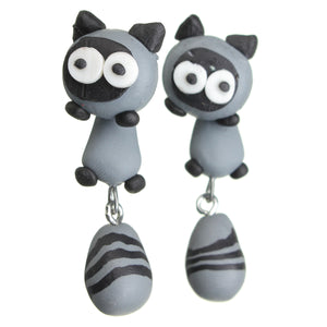 Cute Handmade Polymer Clay Cartoon Animal Earrings For Women