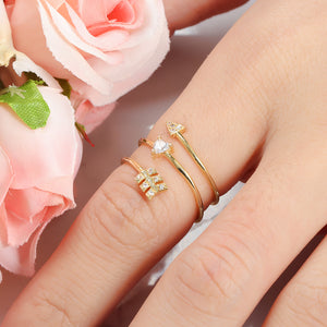 JASSY Copper Plated 18K Gold Finger Rings