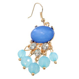 Ethnic Crystal Rhinestone Tassel Beads Drop Earrings For Women