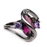 Elegant Amethyst Purple Engagement Women Rings Gift