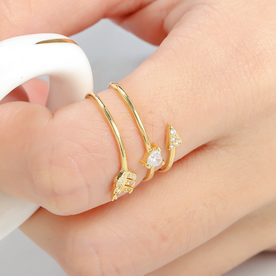 JASSY Copper Plated 18K Gold Finger Rings