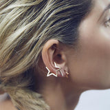 Punk Hollow Star Ear Clip for Women's Earring