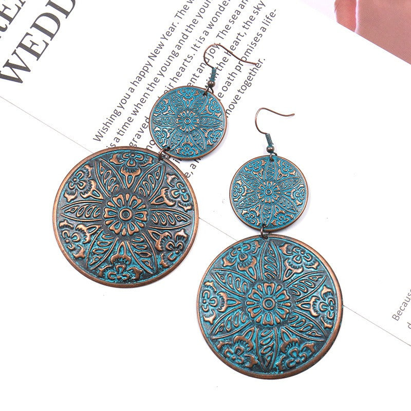 Double Round Drop Earring