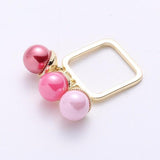 Trendy Balancing Style Sweet Ring Colorful Candy Pearl Square Ring Gift for Women