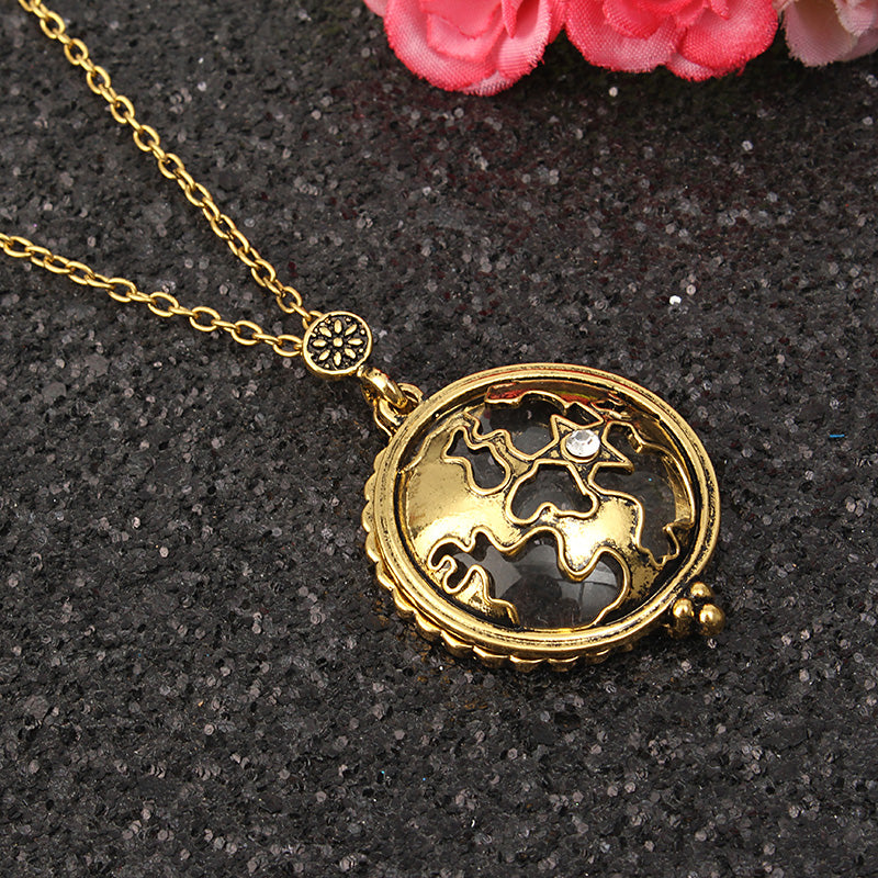 Tree Life Hollow Vintage Retro Magnifier Pendant Glass Necklace Chain