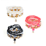 Women's Bohemian Bracelet Colorful Multilayer Beads Charming Bracelet