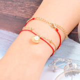 JASSY 18K Gold Plated Charm Bracelet