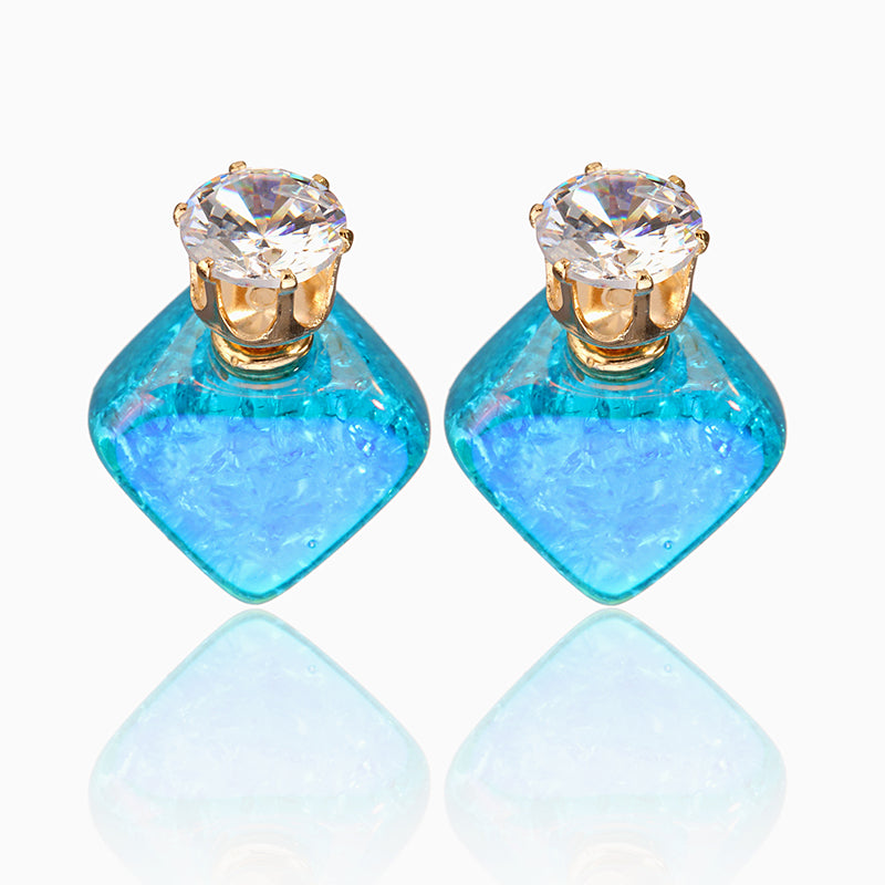 Zircon Crystal Ear Stud Diamond Smooth Earrings