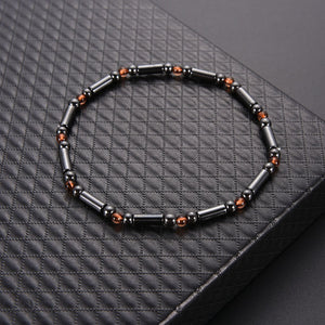 Unisex Minimalism Magnet Stone Beads Elastic Anklet Bracelet