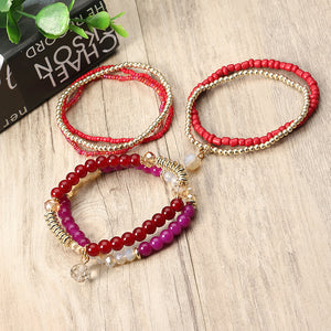 Bohemian Multilayer Bracelet Beads Crystal Bracelets Women Accessories