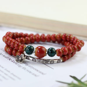 Ethnic Handmade Flower Ceramic Beaded Multilayer Bracelets