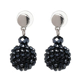 Unique Women's Colorful Bead Micro Pave Ball Drop Earring